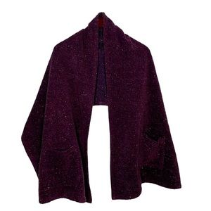 Hyber•nation USA oversized burgundy shawl scarf wrap scarf